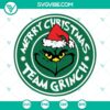 Merry Christmas Team Grinch SVG design for Cricut & Silhouette, in PNG, DXF, and EPS formats for holiday crafting.