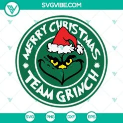 Christmas, SVG Files, Merry Christmas Team Grinch SVG Image PNG DXF EPS Cricut 2