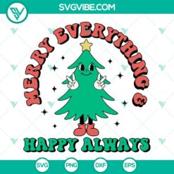 Christmas, SVG Files, Merry Everything Happy Always SVG Image, Christmas Tis 1