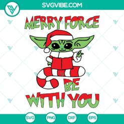 Christmas, SVG Files, Baby Yoda Christmas Candy Cane SVG Download PNG DXF EPS 4