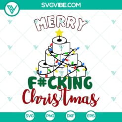 Christmas, SVG Files, Merry Fucking Christmas SVG Files, Toilet Paper Christmas 12