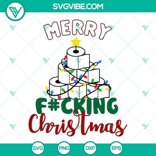 merry fucking christmas svg toilet paper christmas tree svg christmas toilet paper svg 4 mockup