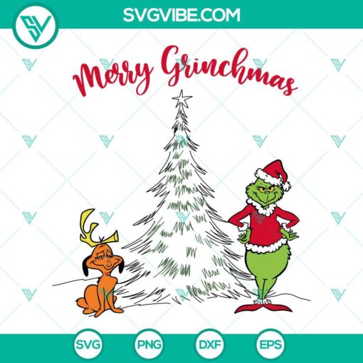 merry grinchmas svg grinch and max svg christmas tree svg png dxf eps cut file 7 mockup