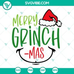 Christmas, SVG Files, Merry Grinchmas SVG Images, Grinch Face SVG File, 2