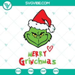 Merry Grinchmas SVG Images, Grinch Face SVG Image, Grinch Merry Christmas SVG Images