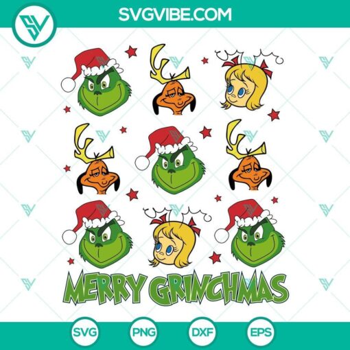 merry grinchmas svg grinch svg cindy lou who svg max dog svg 10 mockup