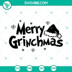 Christmas, SVG Files, Merry Grinchmas SVG Files, Grinch SVG Image, Santa Hat 2