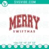 Merry Swiftmas embroidery file featuring Taylor Swift for Christmas theme. Festive singer-inspired design for holiday crafting projects.