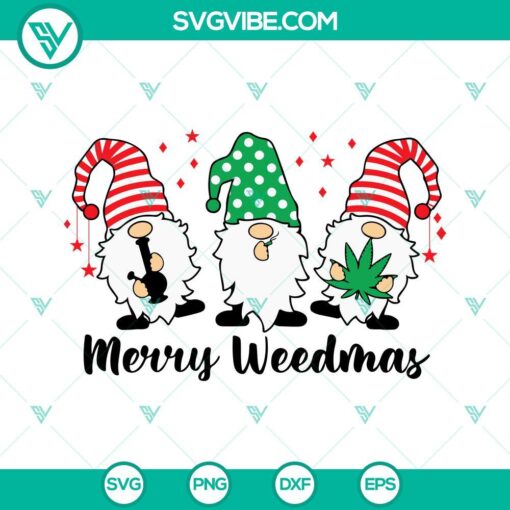 merry weedmas gnomes svg cannabis gnomes svg christmas marijuana svg cricut silhouette cameo 10 mockup