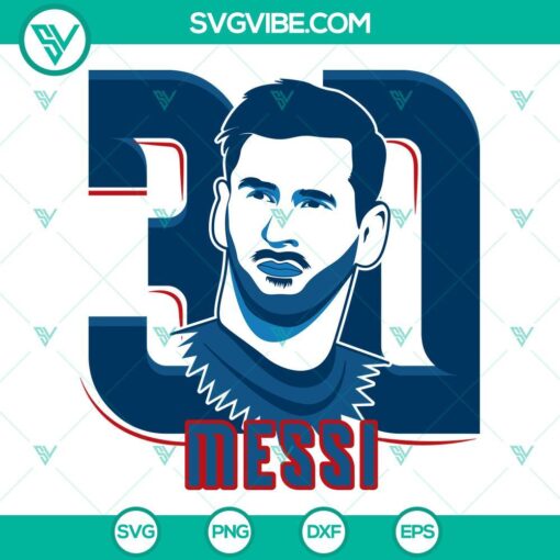 messi 30 psg svg lionel messi 30 svg messi svg png dxf eps cut files 1 mockup