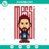 Lionel Messi 30 SVG files bundle for Cricut and Silhouette machines, including PNG, DXF, and EPS formats. Perfect for football fans!