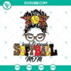 Messy Bun Softball Mom SVG and Loud And Proud Softball Mom SVG designs for proud softball moms, perfect for crafting projects.
