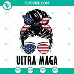 American, SVG Files, Messy Bun Ultra Maga SVG Download, Ultra Maga SVG Files 3