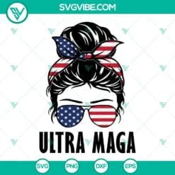 American, SVG Files, ULTRA MAGA American Flag SVG Download, Ultra Maga SVG 4