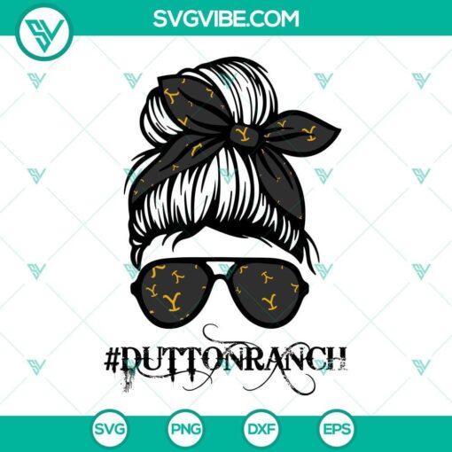 messy bun yellowstone dutton ranch svg yellowstone logo svg 5 mockup