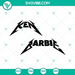 Movies, SVG Files, Metal Rock Ken Barbie Logo SVG Download, Barbie and Ken SVG 2