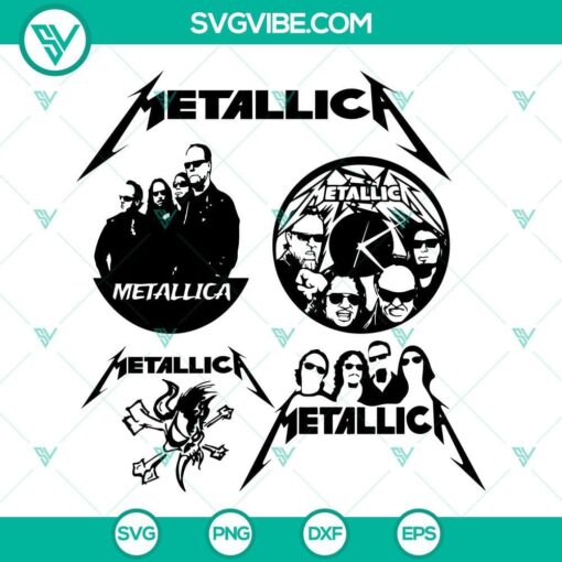 metallica svg bundle metallica svg png dxf eps cut files for cricut silhouette 1 mockup