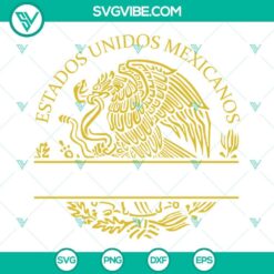 Mexican Eagle Aguila Dorada SVG Image, Mexico SVG File PNG DXF EPS Cut Files