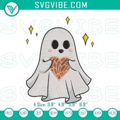 Embroidery Designs, Halloween Embroidery Designs, Mexican Heart Conchas Ghost 13