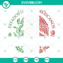 SVG Files, Trending, Mexico SVG Files, Mexican Eagle Tricolor SVG Images Cut 2