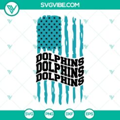 Football, Sports, SVG Files, Miami Dolphins American Flag SVG File, Dolphins 3