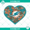 Miami Dolphins themed heart Valentine PNG design, perfect for DIY projects or digital creations.