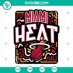 Basketball, Sports, SVG Files, Miami Heat SVG Image PNG DXF EPS Cut Files For 3