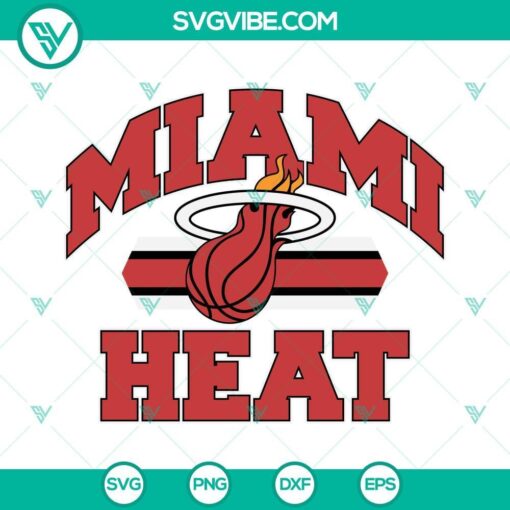 miami heat svg png dxf eps cut files for cricut silhouette 2 mockup