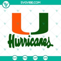Miami Hurricanes Logo SVG Files PNG DXF EPS Cut Files