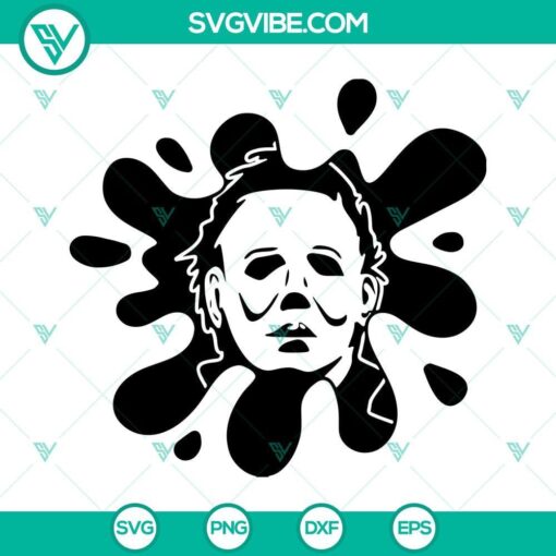 michael myers blood effect svg png dxf eps cricut 3 mockup