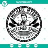 Michael Myers Butcher Shop SVG files - Halloween themed, scary horror graphics for digital design projects.