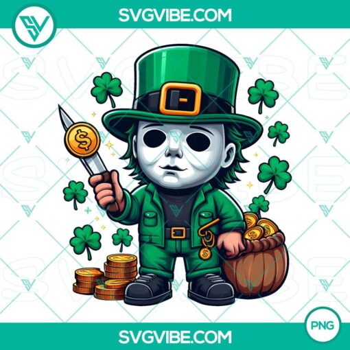 michael myers st patrick day png patrick day horror characters png mockup 1