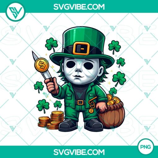 michael myers st patrick day png patrick day horror characters png mockup