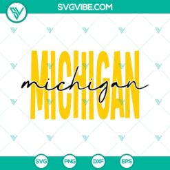 Football, Sports, SVG Files, Michigan Wolverines American Flag SVG Download, 4