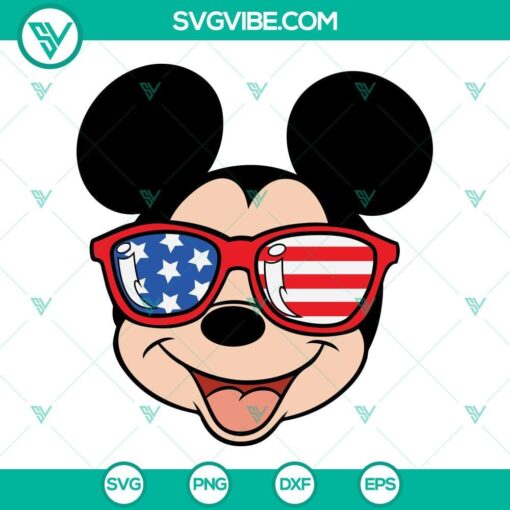 mickey 4th of july svg mickey mouse american flag sunglasses svg 9 mockup