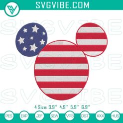 Disney Embroidery Designs, Embroidery Designs, Mickey American Flag Embroidery 2