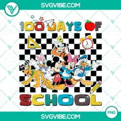 PNG Files, School, Mickey and Friends 100 Days Of School PNG Image, Disney 7