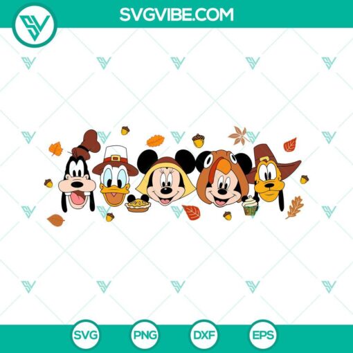 mickey and friends happy thanksgiving svg disney thanksgiving svg disney fall svg mockup