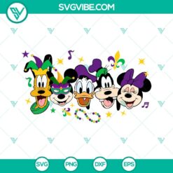 Disney, Mardi Gras, SVG Files, Mickey And Friends Mardi Gras 2024 SVG File PNG 2