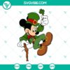 Green-themed Mickey, Minnie, and Donald St. Patrick's Day SVG images bundle for download. Perfect for DIY projects!