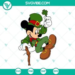Green-themed Mickey, Minnie, and Donald St. Patrick's Day SVG images bundle for download. Perfect for DIY projects!