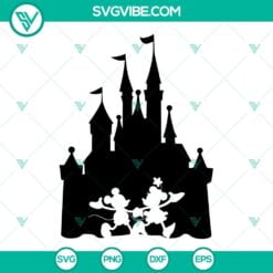 Disney, SVG Files, Mickey And Minnie Castle SVG Download, Magic Kingdom SVG 1