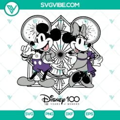 Disney, SVG Files, 100 Years Of Wonder Minnie SVG File, Disney 100th 4