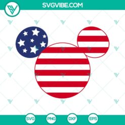 4th Of July, Disney, SVG Files, Mickey And Minnie Ears Stars And Stripes SVG 13