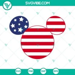 4th Of July, Disney, SVG Files, Happy 4th Of July Mickey Minnie Head SVG Images 5