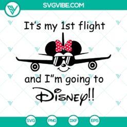 Magical Mickey and Minnie first flight SVG images - Disney SVG files for your next trip to Disney World.