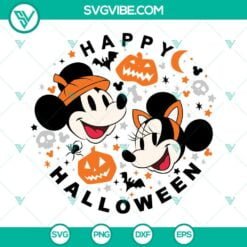 Disney, Halloween, SVG Files, Mickey And Minnie Happy Halloween SVG Images 5