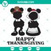 Thanksgiving Mickey and Minnie SVG design for Cricut, PNG, DXF, EPS download. Disney characters celebrating Thanksgiving.