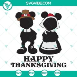 Disney, SVG Files, Thanks Giving, Mickey Mouse Happy Thanksgiving SVG File PNG 3