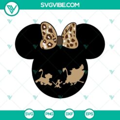 Mickey and Minnie head animal kingdom safari SVG download, perfect for Disney family projects.